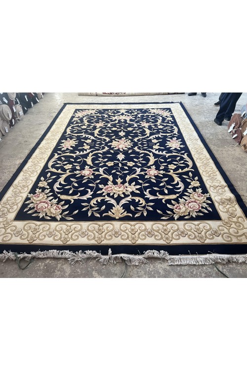 Китайский шерстяной ковер 0054017 Синий